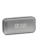 2-in-1 luidspreker met powerbank van 5.000 mAh kleur zilver met jouw bedrukking