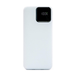 Draagbare rechthoekige powerbank 10.000 mAh kleur wit eerste weergave