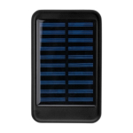 Zonne-energie powerbank van aluminium met gekleurde randen 4.000 mAh kleur zwart eerste weergave