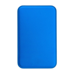 Zonne-energie powerbank van aluminium met gekleurde randen 4.000 mAh kleur blauw tweede weergave