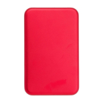 Zonne-energie powerbank van aluminium met gekleurde randen 4.000 mAh kleur rood tweede weergave