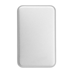 Zonne-energie powerbank van aluminium met gekleurde randen 4.000 mAh kleur zilver tweede weergave