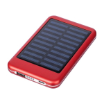 Zonne-energie powerbank van aluminium met gekleurde randen 4.000 mAh derde weergave