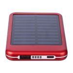 Zonne-energie powerbank van aluminium met gekleurde randen 4.000 mAh vierde weergave
