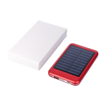 Zonne-energie powerbank van aluminium met gekleurde randen 4.000 mAh achtste weergave
