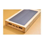 Zonne-energie powerbank van bamboe 10.000 mAh met indicatorlampje achtste weergave