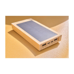 Zonne-energie powerbank van bamboe 10.000 mAh met indicatorlampje negende weergave
