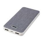Rechthoekige powerbank van gerecycled plastic en RPET 10.000 mAh eerste weergave