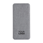 Rechthoekige powerbank van gerecycled plastic en RPET 10.000 mAh tweede weergave