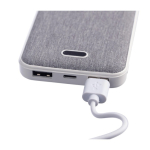 Rechthoekige powerbank van gerecycled plastic en RPET 10.000 mAh vierde weergave