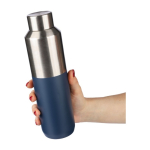 RVS gerecyclede drinkfles 600ml met zilverkleurige dop vierde weergave
