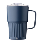 Take-away mok met handvat van gerecycled RVS 450ml kleur blauw eerste weergave