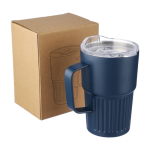 Take-away mok met handvat van gerecycled RVS 450ml elfde weergave