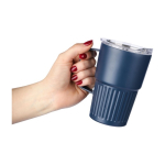 Take-away mok met handvat van gerecycled RVS 450ml zevende weergave