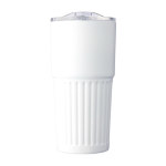Thermosbeker van gerecycled RVS 500ml met schuifdeksel kleur wit eerste weergave
