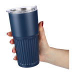 Thermosbeker van gerecycled RVS 500ml met schuifdeksel zesde weergave