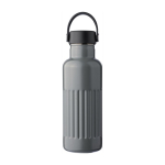 Drinkfles van gerecycled RVS met draaglus aan de dop 500ml kleur grijs eerste weergave