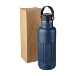Drinkfles van gerecycled RVS met draaglus aan de dop 500ml tiende weergave