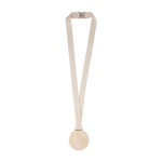 Houten medaille met katoenen koord en veiligheidssluiting vijfde weergave