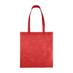 Non-woven tas van gerecycled materiaal 80 g/m² met gelaste hengsels kleur rood eerste weergave