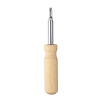 Schroevendraaier met 4 verwisselbare magnetische bits in het handvat kleur bruin eerste weergave