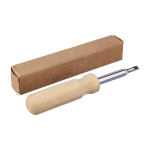 Schroevendraaier met 4 verwisselbare magnetische bits in het handvat negende weergave
