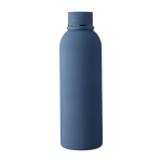 Drinkfles van gerecycled RVS met rubberen coating 500ml kleur blauw eerste weergave