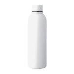 Drinkfles van gerecycled RVS met rubberen coating 500ml kleur wit eerste weergave