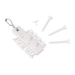 Set van 12 golftees van gerecycled plastic met metalen koord eerste weergave