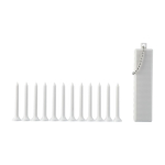 Set van 12 golftees van gerecycled plastic met metalen koord derde weergave