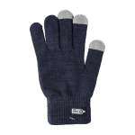Winterhandschoenen van RPET met 3 touchscreen-vingers kleur blauw eerste weergave