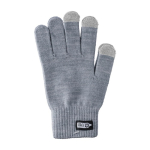 Winterhandschoenen van RPET met 3 touchscreen-vingers kleur grijs eerste weergave