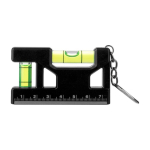 Sleutelhanger met waterpas, liniaal van 7 cm en magnetische basis