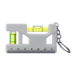 Sleutelhanger met waterpas, liniaal van 7 cm en magnetische basis
