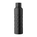 RVS drinkfles met geometrische textuur 800ml kleur zwart eerste weergave