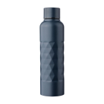 RVS drinkfles met geometrische textuur 800ml kleur blauw eerste weergave
