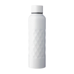 RVS drinkfles met geometrische textuur 800ml kleur wit eerste weergave