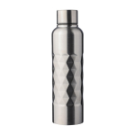 RVS drinkfles met geometrische textuur 800ml kleur zilver eerste weergave