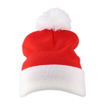 Kerstmuts van acryl met pompon van polyester tweede weergave