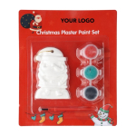 Gipsen kerstmanhanger om te schilderen met 3 acrylverfkleuren tweede weergave