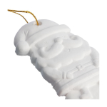 Gipsen kerstmanhanger om te schilderen met 3 acrylverfkleuren vierde weergave