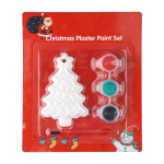 Kerstboom knutselset van gips met 3 acrylverven vijfde weergave