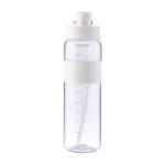 Plastic drinkfles met dubbele sluiting in de dop 900ml kleur wit eerste weergave