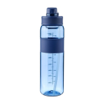 Plastic drinkfles met dubbele sluiting in de dop 900ml kleur ultramarijn blauw eerste weergave
