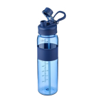 Plastic drinkfles met dubbele sluiting in de dop 900ml kleur ultramarijn blauw tweede weergave