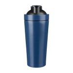 Shaker van gerecycled roestvrij staal met metalen mengbal 750ml kleur ultramarijn blauw eerste weergave