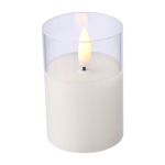 Decoratieve LED-kaars met realistisch vlameffect in glas derde weergave
