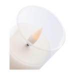 Decoratieve LED-kaars met realistisch vlameffect in glas vijfde weergave