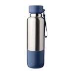 RVS drinkfles met polsriem en beker in de bodem 500ml kleur blauw tweede weergave