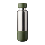 RVS drinkfles met polsriem en beker in de bodem 500ml kleur groen eerste weergave